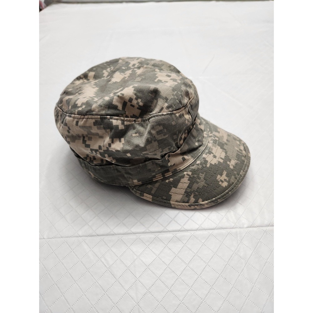 Vintage US Army Hat Cap Fitted Mens 7 1/8 Gray Green Digital Camo ACU UCP 2000s
